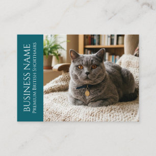 Minimalist British Shorthair Customizable Business Card