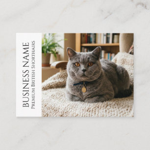 Minimalist British Shorthair Customizable Business Card