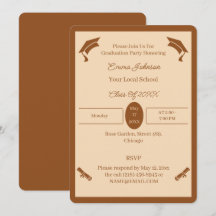 Minimalist Brown And Beige Custom Graduation