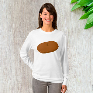 Minimalist Brown Beret French Hat T-Shirt