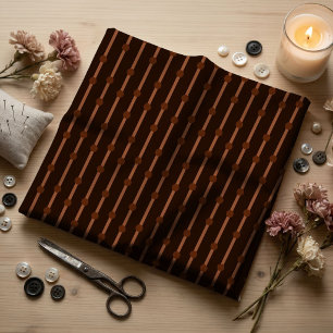 Minimalist Brown Geometric Dots and Stripes Fabric