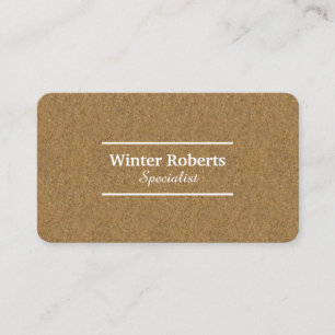 Minimalist brown kraft paper professional  business card