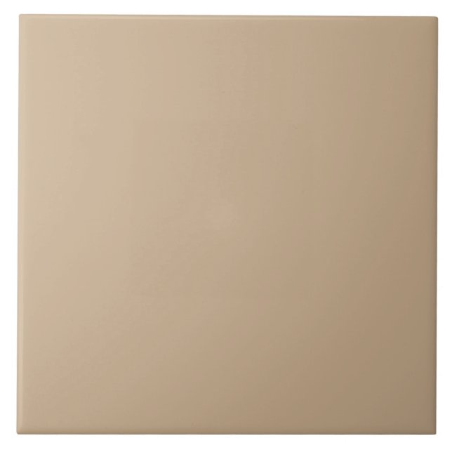 Minimalist Brown Kraft Solid Colour Christmas  Tile (Front)