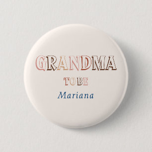 Minimalist Brown Modern Gender Neutral Grandma 2 Inch Round Button