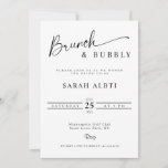 Minimalist Brunch & Bubbly Bridal Shower Invitation<br><div class="desc">Minimalist Brunch & Bubbly 
Simple Bridal Brunch Invitation
Minimalist Bridal Shower</div>