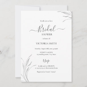 Minimalist Brunch with the Bride Bridal Shower Invitation