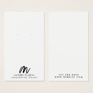 Minimalist Brush Script Monogram Jewellery Designe