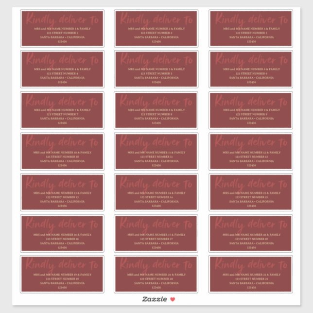 Minimalist brushscript & elegance Guest Address (Sheet)