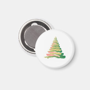 Minimalist Brushstroke Christmas Tree Magnet