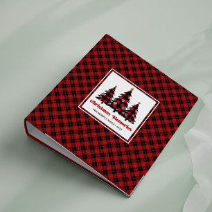 Minimalist Buffalo Plaid Christmas Memory Binder