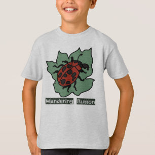 Minimalist Bug Chilling on a Leaf Funny T-Shirt