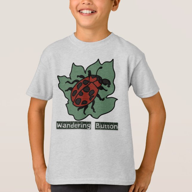 Minimalist Bug Chilling on a Leaf | Funny T-Shirt (Front)