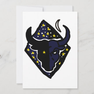 Minimalist Bull Icon Holiday Card