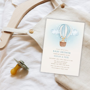 Minimalist Bunny Balloon Mommy To Bee Baby Shower  Invitation