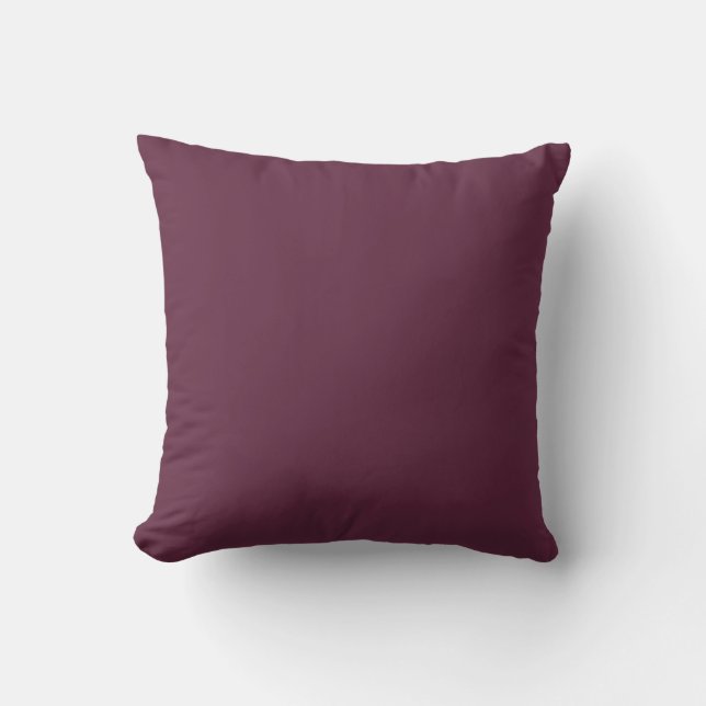 Minimalist Burgundy Throw Pillow (Front)