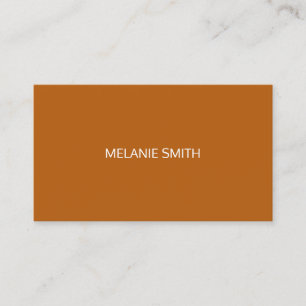 Minimalist / Burnt Orange Business Card