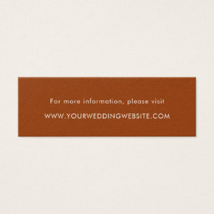 Minimalist Burnt Orange Wedding Website Cards