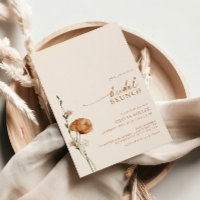 Minimalist Burnt Orange Wildflower Bridal Brunch