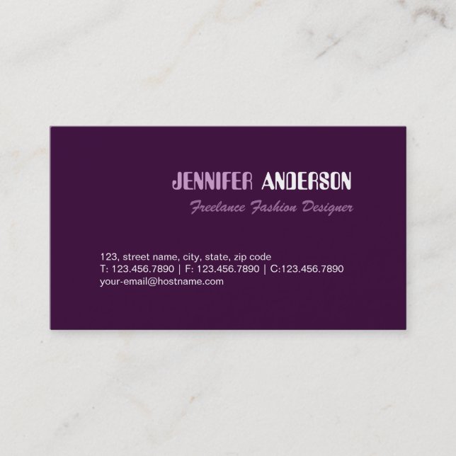 Minimalist Business Card (Front)