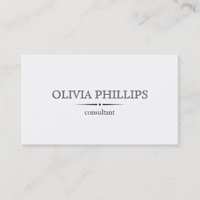 Minimalist business card (Front)