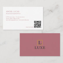 Minimalist Business Card | Elegant Custom QR Code