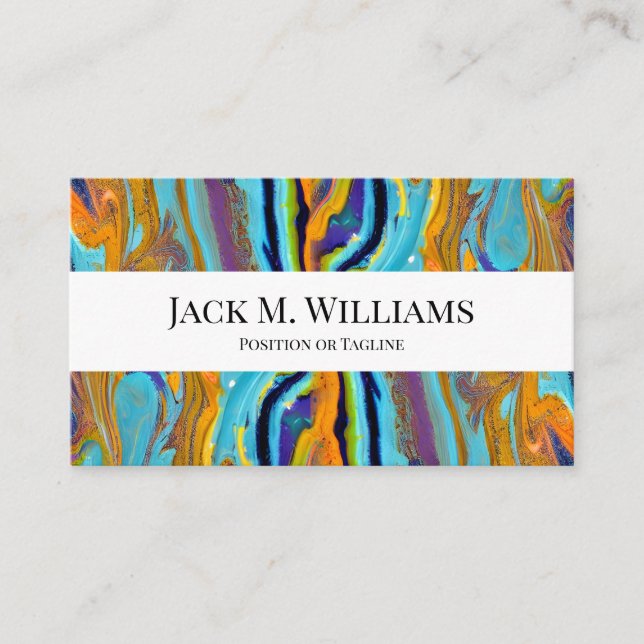  Minimalist Business Card - Marble Pattern | DP7 (Front)