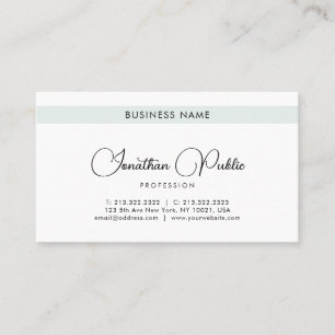 Minimalist Business Cards Calligraphed Name