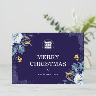 Minimalist Business Christmas Card with Logo 2026