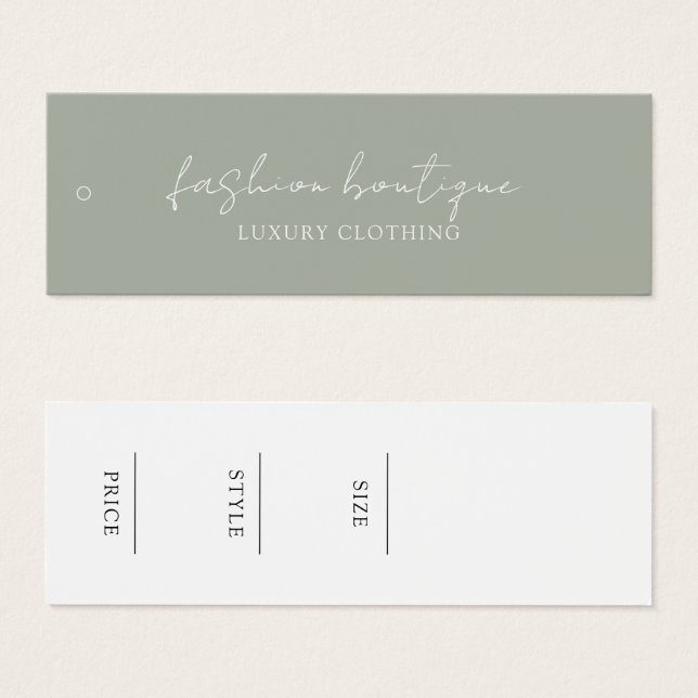 Minimalist Business Clothing Label Hang Tag (Front & Back)