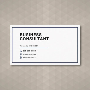 Minimalist Business Consultant Card