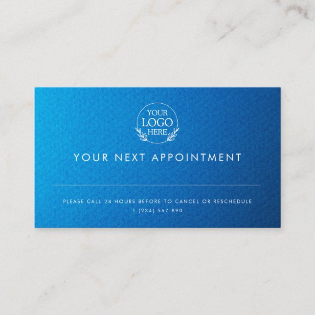 Minimalist Business Design with Custom Logo – Pro Appointment Card (Front)