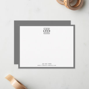 Minimalist Business Logo Company Contact Grey Card