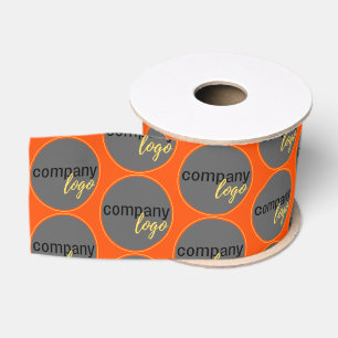 MINIMALIST BUSINESS LOGO PATTERN BRANDING GROSGRAIN RIBBON