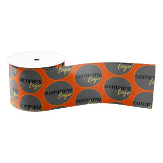 MINIMALIST BUSINESS LOGO PATTERN BRANDING GROSGRAIN RIBBON
