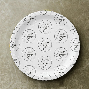 Minimalist Business Logo Pattern Personalized Paper Plate