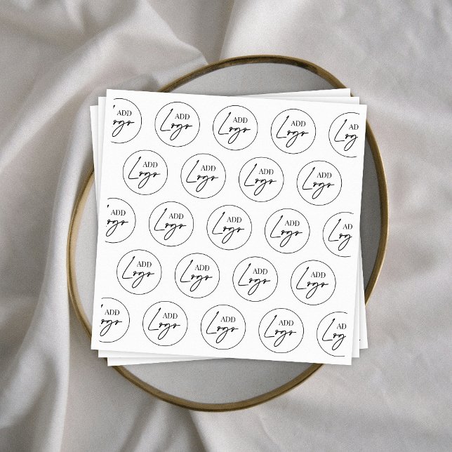 Minimalist Business Logo Step Repeat Pattern Napkin (Creator Uploaded)