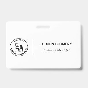 Minimalist Business Logo Vet Tech Employees Badge