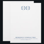 Minimalist Business Logo with Contact Information Letterhead<br><div class="desc">Make a lasting impression with this minimalist business logo letterhead. Featuring your company's logo at the top and contact information in the lower thirds, this letterhead is perfect for any professional correspondence. The muted dusty blue colour and classic typography on a solid white background create a clean and sophisticated look...</div>