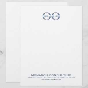 Minimalist Business Logo with Contact Information Letterhead