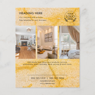 Minimalist Business Marketing Flyer   Logo & Photo