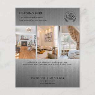 Minimalist Business Marketing Flyer   Logo & Photo