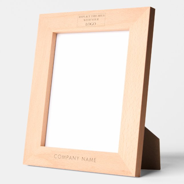 Minimalist Business Name and Logo Etched Frames (Left)