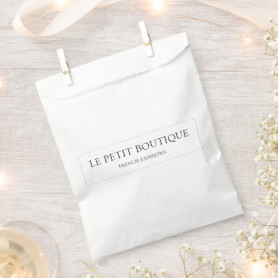 Minimalist Business Name Boutique  Professional Favour Bag