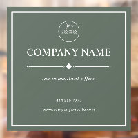 Minimalist Business Office with Logo White Green