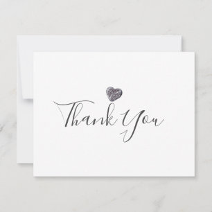 Minimalist Business Pebble Heart Thank You