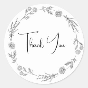 Minimalist Business Personalized Thank You Sticker