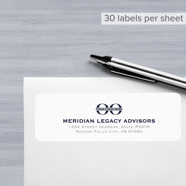 Minimalist Business Return Address Label with Logo (Creator Uploaded)