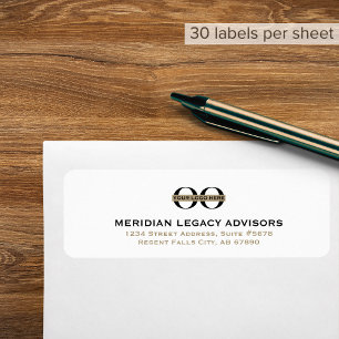 Minimalist Business Return Address Label with Logo