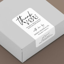 Minimalist Business Thank You Box Seal Packaging