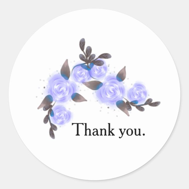 Minimalist Business Thank You Sticker (Front)